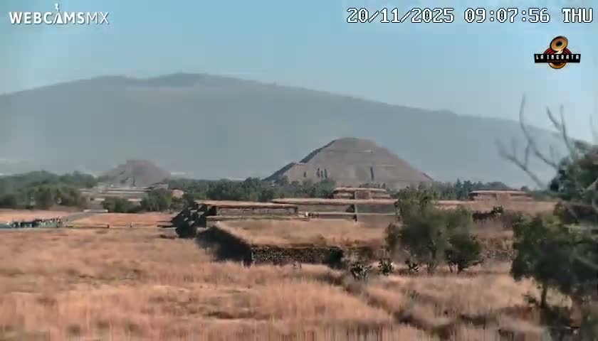 Pyramid of the Sun- Pirámide del Sol, Teotihuacán Pyramids Live Cam - Teotihuacan, Estado de Mexico, Mexico