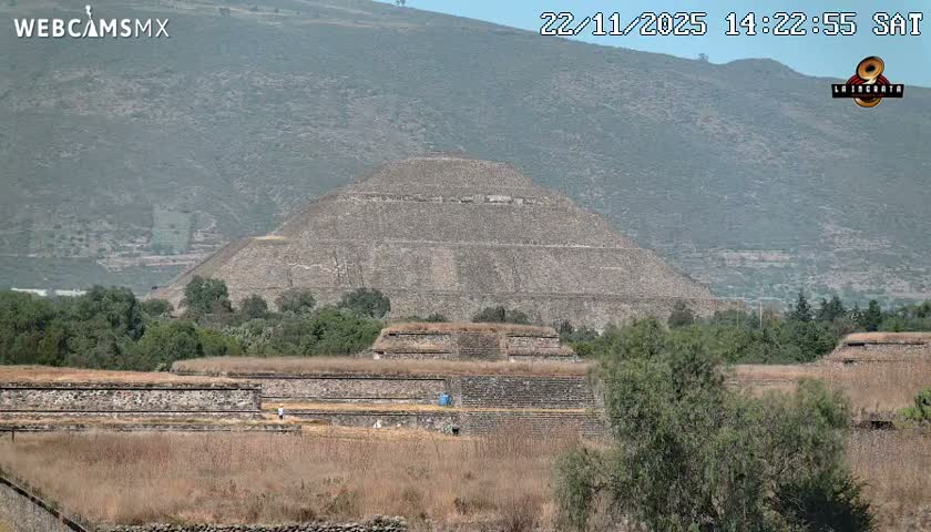Pyramid of the Sun- Pirámide del Sol, Teotihuacán Pyramids Live Cam - Teotihuacan, Estado de Mexico, Mexico