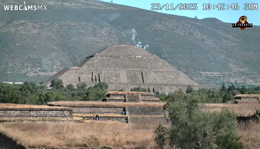 Pyramid of the Sun- Pirámide del Sol, Teotihuacán Pyramids Live Cam - Teotihuacan, Estado de Mexico, Mexico