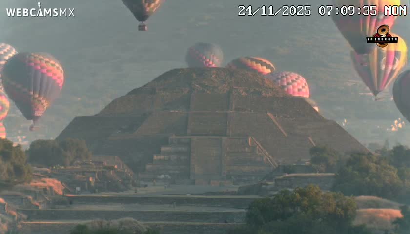 Pyramid of the Sun- Pirámide del Sol, Teotihuacán Pyramids Live Cam - Teotihuacan, Estado de Mexico, Mexico