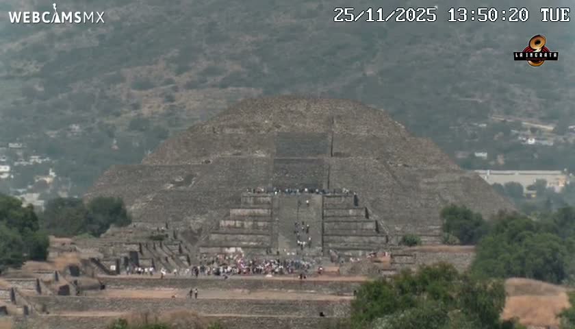Pyramid of the Sun- Pirámide del Sol, Teotihuacán Pyramids Live Cam - Teotihuacan, Estado de Mexico, Mexico