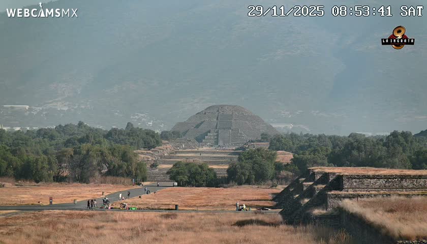 Pyramid of the Sun- Pirámide del Sol, Teotihuacán Pyramids Live Cam - Teotihuacan, Estado de Mexico, Mexico
