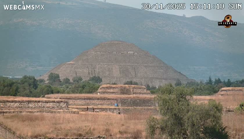 Pyramid of the Sun- Pirámide del Sol, Teotihuacán Pyramids Live Cam - Teotihuacan, Estado de Mexico, Mexico