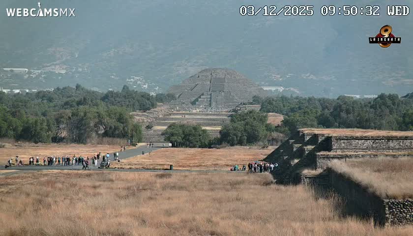 Pyramid of the Sun- Pirámide del Sol, Teotihuacán Pyramids Live Cam - Teotihuacan, Estado de Mexico, Mexico