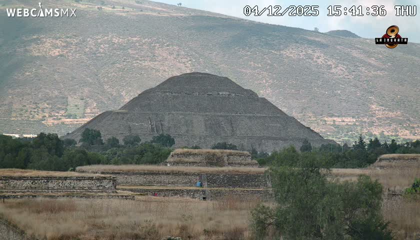 Pyramid of the Sun- Pirámide del Sol, Teotihuacán Pyramids Live Cam - Teotihuacan, Estado de Mexico, Mexico