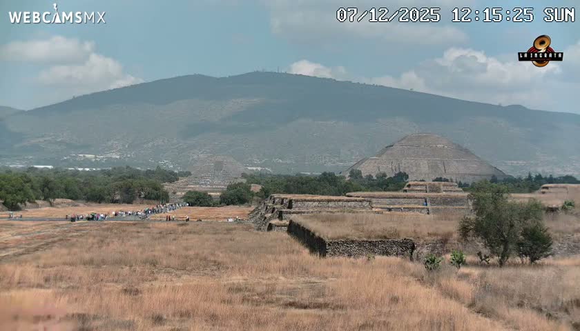 Pyramid of the Sun- Pirámide del Sol, Teotihuacán Pyramids Live Cam - Teotihuacan, Estado de Mexico, Mexico