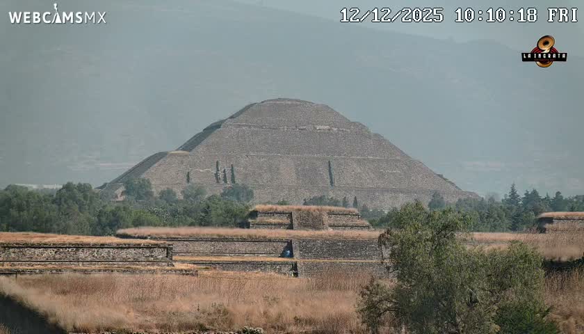 Pyramid of the Sun- Pirámide del Sol, Teotihuacán Pyramids Live Cam - Teotihuacan, Estado de Mexico, Mexico