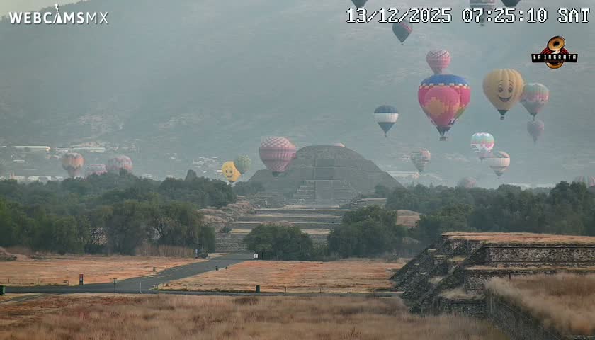 Pyramid of the Sun- Pirámide del Sol, Teotihuacán Pyramids Live Cam - Teotihuacan, Estado de Mexico, Mexico