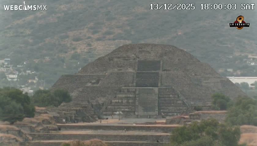 Pyramid of the Sun- Pirámide del Sol, Teotihuacán Pyramids Live Cam - Teotihuacan, Estado de Mexico, Mexico