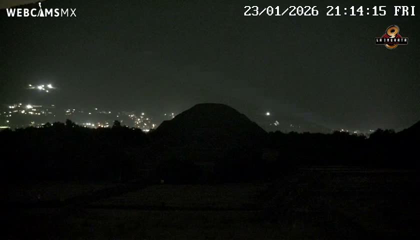 Pyramid of the Sun- Pirámide del Sol, Teotihuacán Pyramids Live Cam - Teotihuacan, Estado de Mexico, Mexico