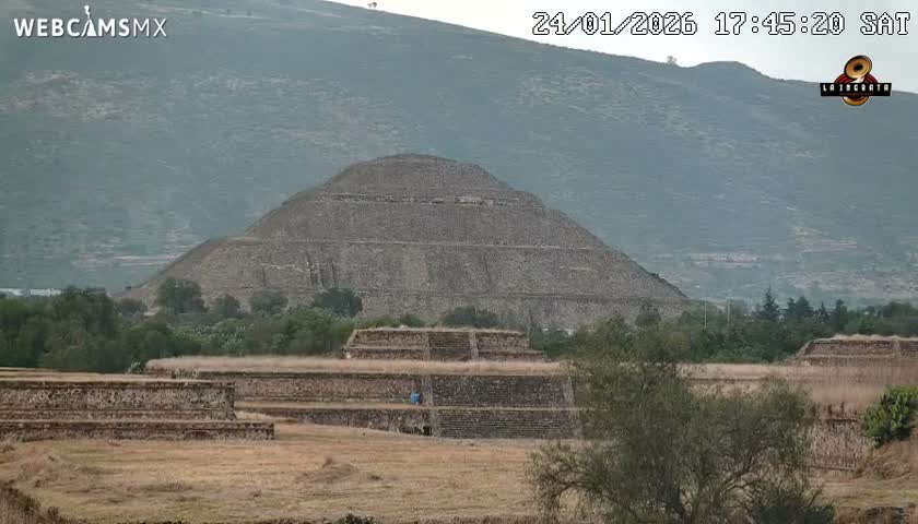 Pyramid of the Sun- Pirámide del Sol, Teotihuacán Pyramids Live Cam - Teotihuacan, Estado de Mexico, Mexico