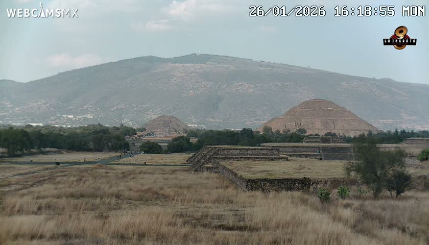Pyramid of the Sun- Pirámide del Sol, Teotihuacán Pyramids Live Cam - Teotihuacan, Estado de Mexico, Mexico