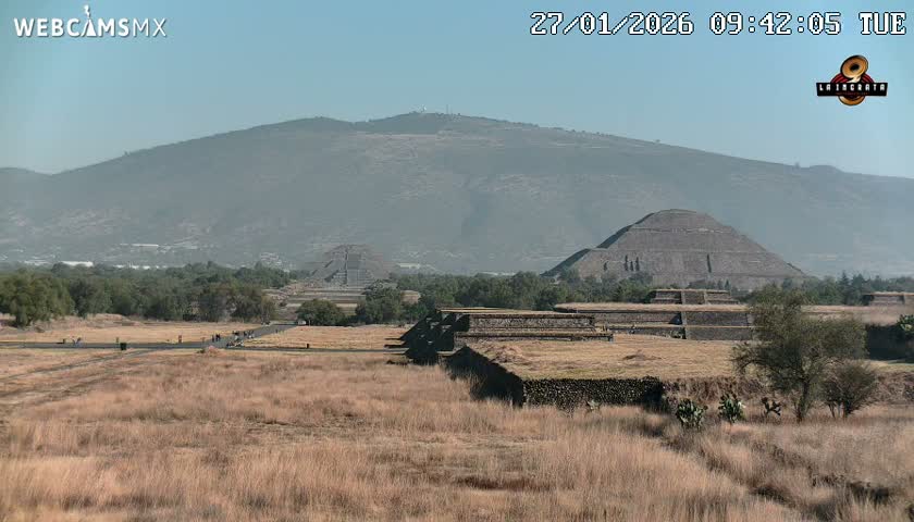 Pyramid of the Sun- Pirámide del Sol, Teotihuacán Pyramids Live Cam - Teotihuacan, Estado de Mexico, Mexico