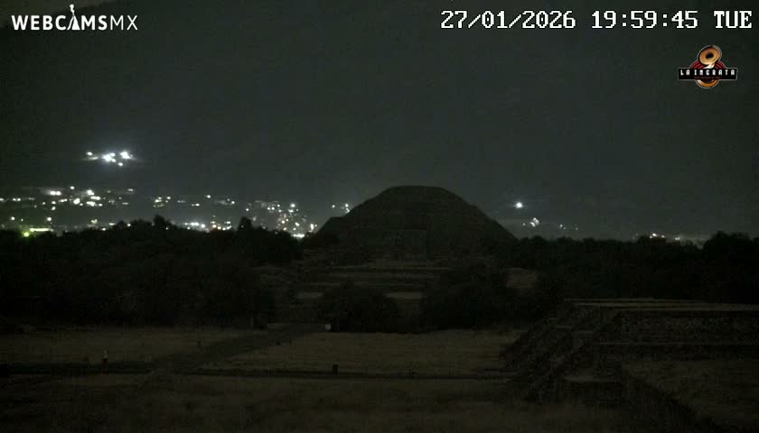 Pyramid of the Sun- Pirámide del Sol, Teotihuacán Pyramids Live Cam - Teotihuacan, Estado de Mexico, Mexico