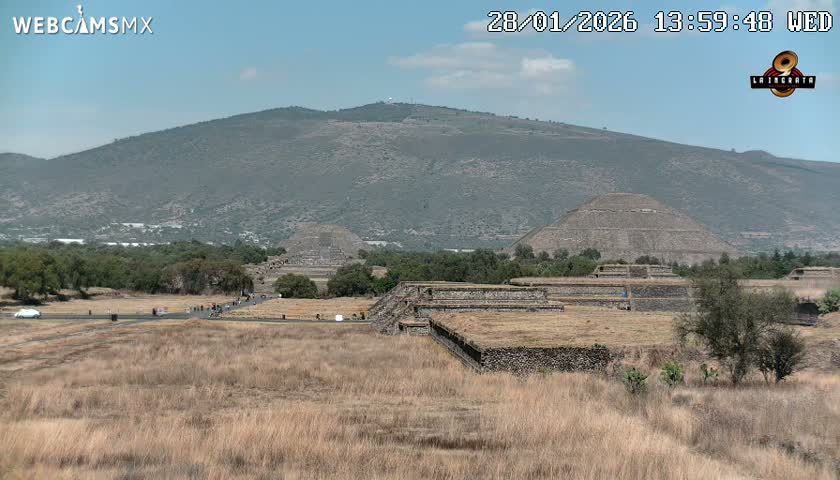 Pyramid of the Sun- Pirámide del Sol, Teotihuacán Pyramids Live Cam - Teotihuacan, Estado de Mexico, Mexico