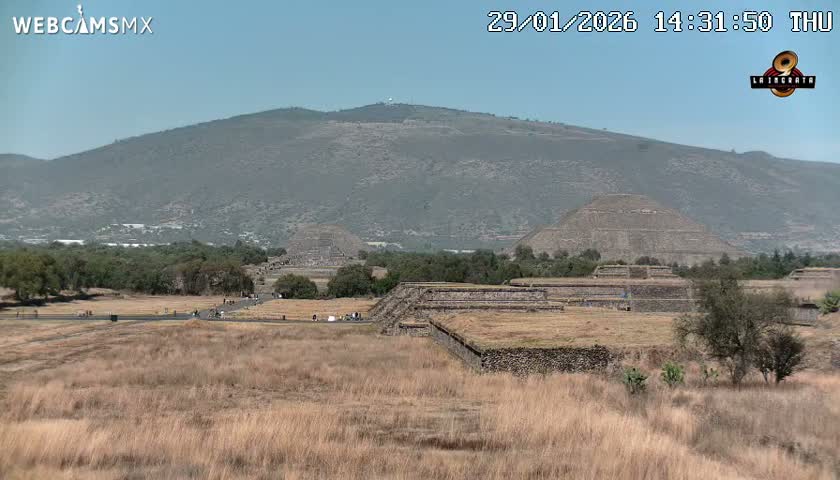 Pyramid of the Sun- Pirámide del Sol, Teotihuacán Pyramids Live Cam - Teotihuacan, Estado de Mexico, Mexico