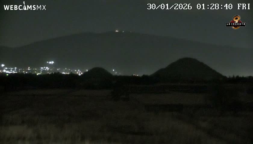 Pyramid of the Sun- Pirámide del Sol, Teotihuacán Pyramids Live Cam - Teotihuacan, Estado de Mexico, Mexico