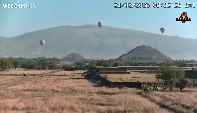 Pyramid of the Sun- Pirámide del Sol, Teotihuacán Pyramids Live Cam - Teotihuacan, Estado de Mexico, Mexico