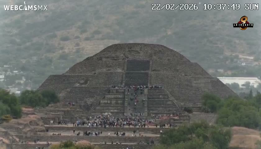 Pyramid of the Sun- Pirámide del Sol, Teotihuacán Pyramids Live Cam - Teotihuacan, Estado de Mexico, Mexico