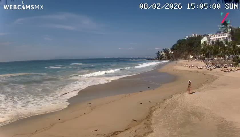 Hyatt Ziva, Playa Les Escates Beach Live Cam - Puerto Vallarta, Jalisco, Mexico