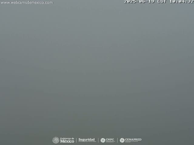 A dense fog obscures the view.