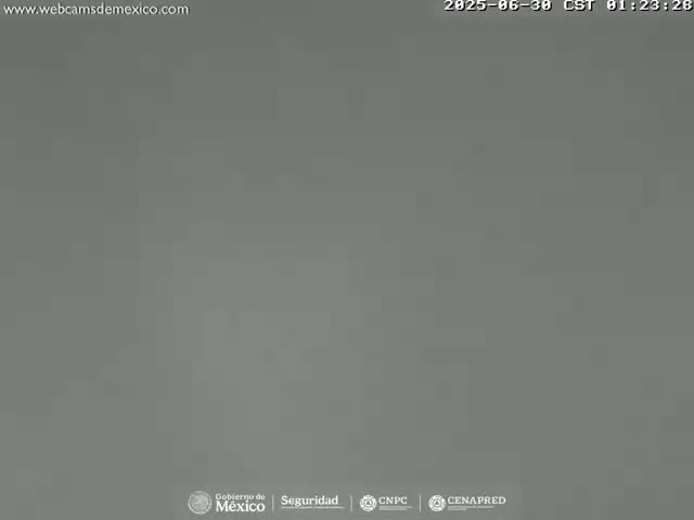 A uniformly gray image shows a solid, overcast sky.