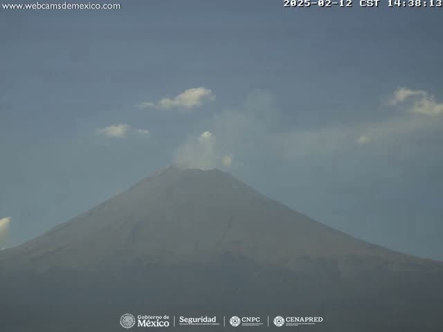 Volcán Popocatepetl Volcano Live Cam  - Tianguismanalco,  Puebla, Mexico