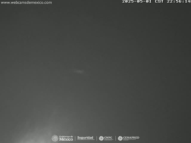 A dark, overcast night sky is visible.