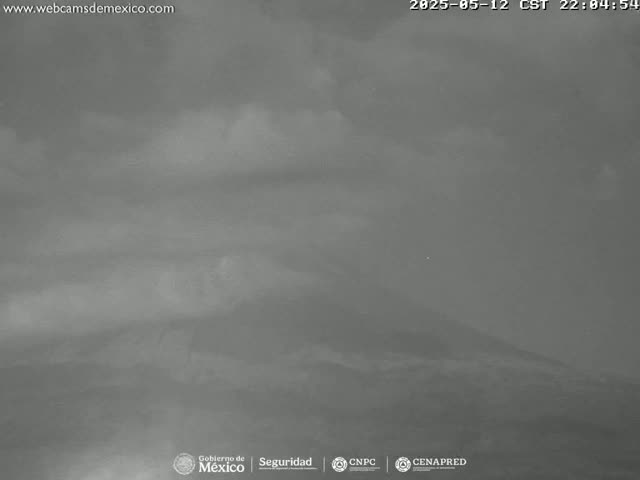 Volcán Popocatepetl Volcano Live Cam  - Tianguismanalco,  Puebla, Mexico