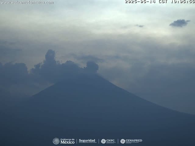 Volcán Popocatepetl Volcano Live Cam  - Tianguismanalco,  Puebla, Mexico