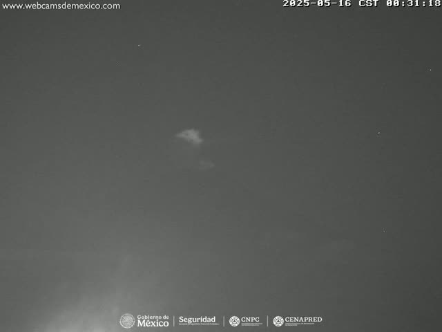 Volcán Popocatepetl Volcano Live Cam  - Tianguismanalco,  Puebla, Mexico