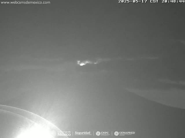 Volcán Popocatepetl Volcano Live Cam  - Tianguismanalco,  Puebla, Mexico