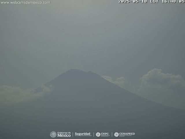Volcán Popocatepetl Volcano Live Cam  - Tianguismanalco,  Puebla, Mexico