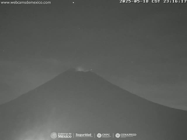 Volcán Popocatepetl Volcano Live Cam  - Tianguismanalco,  Puebla, Mexico