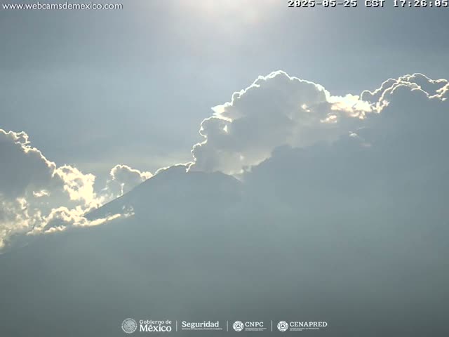 Volcán Popocatepetl Volcano Live Cam  - Tianguismanalco,  Puebla, Mexico