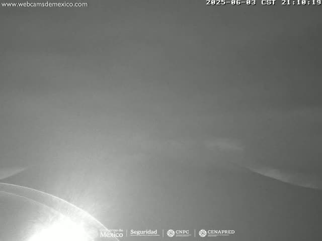 Volcán Popocatepetl Volcano Live Cam  - Tianguismanalco,  Puebla, Mexico