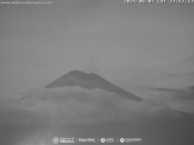 Volcán Popocatepetl Volcano Live Cam  - Tianguismanalco,  Puebla, Mexico