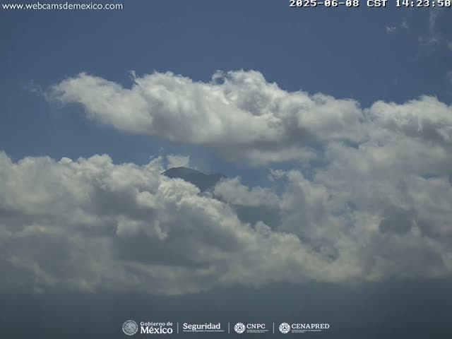 Volcán Popocatepetl Volcano Live Cam  - Tianguismanalco,  Puebla, Mexico