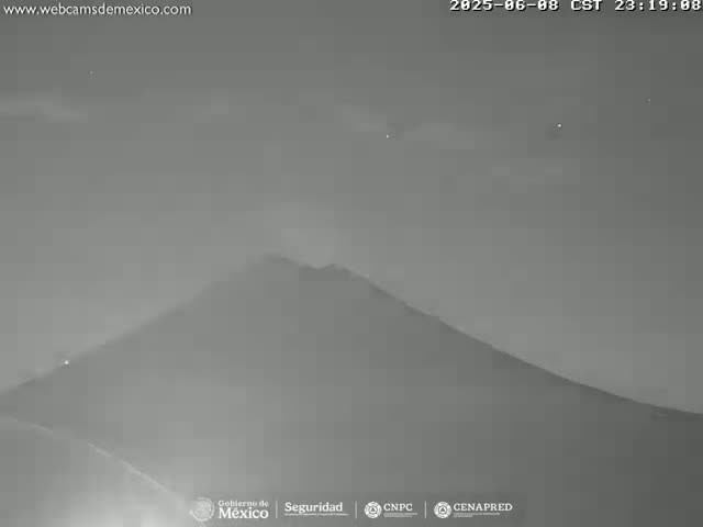 Volcán Popocatepetl Volcano Live Cam  - Tianguismanalco,  Puebla, Mexico