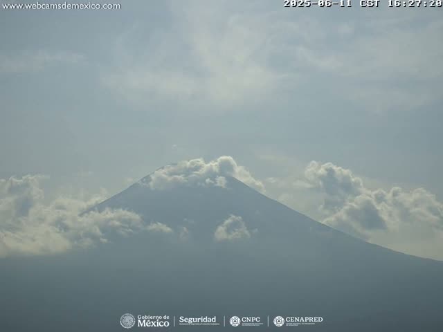 Volcán Popocatepetl Volcano Live Cam  - Tianguismanalco,  Puebla, Mexico
