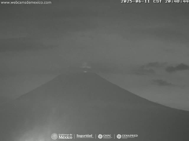 Volcán Popocatepetl Volcano Live Cam  - Tianguismanalco,  Puebla, Mexico