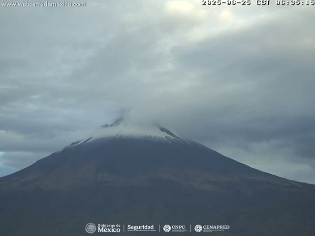 Volcán Popocatepetl Volcano Live Cam  - Tianguismanalco,  Puebla, Mexico