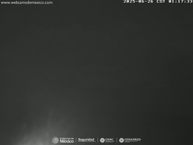 A dark, hazy scene is visible under a night sky.