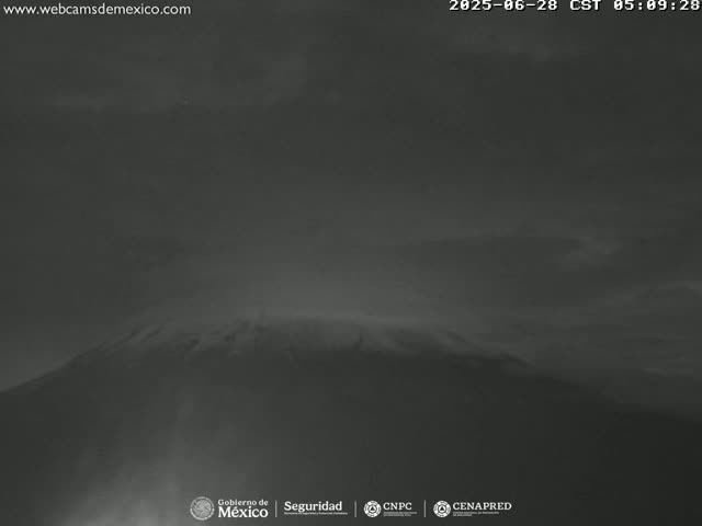 Volcán Popocatepetl Volcano Live Cam  - Tianguismanalco,  Puebla, Mexico