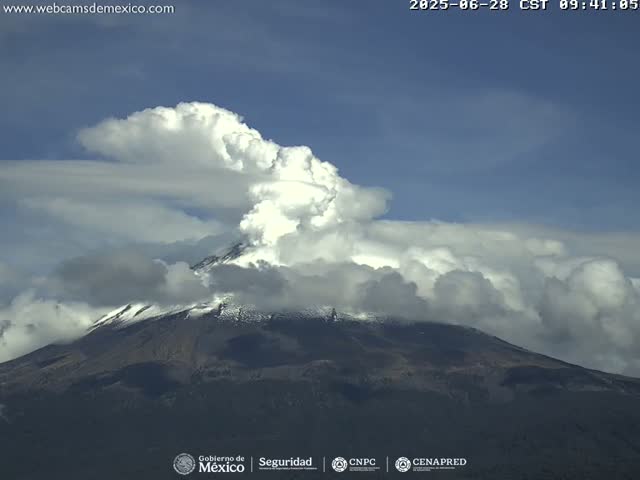 Volcán Popocatepetl Volcano Live Cam  - Tianguismanalco,  Puebla, Mexico