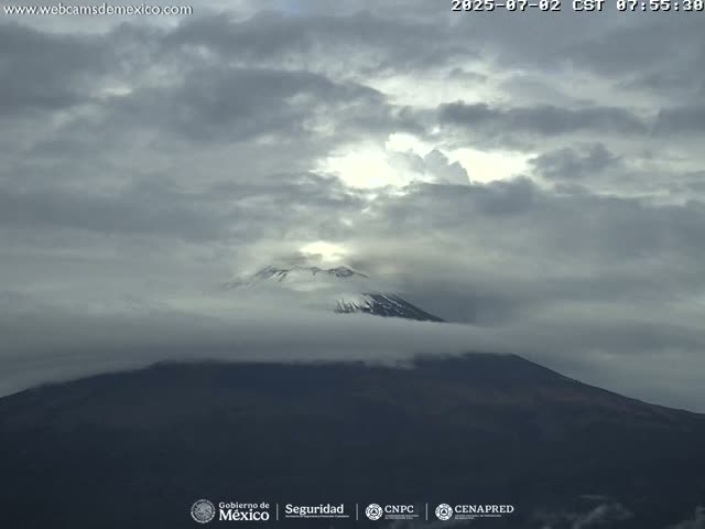 Volcán Popocatepetl Volcano Live Cam  - Tianguismanalco,  Puebla, Mexico