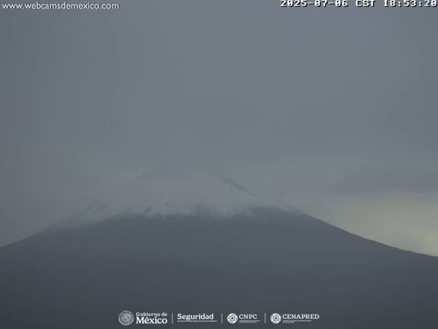 Volcán Popocatepetl Volcano Live Cam  - Tianguismanalco,  Puebla, Mexico