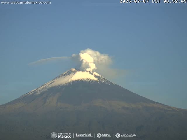 Volcán Popocatepetl Volcano Live Cam  - Tianguismanalco,  Puebla, Mexico