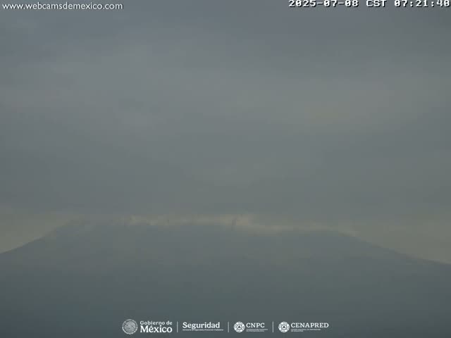 Volcán Popocatepetl Volcano Live Cam  - Tianguismanalco,  Puebla, Mexico