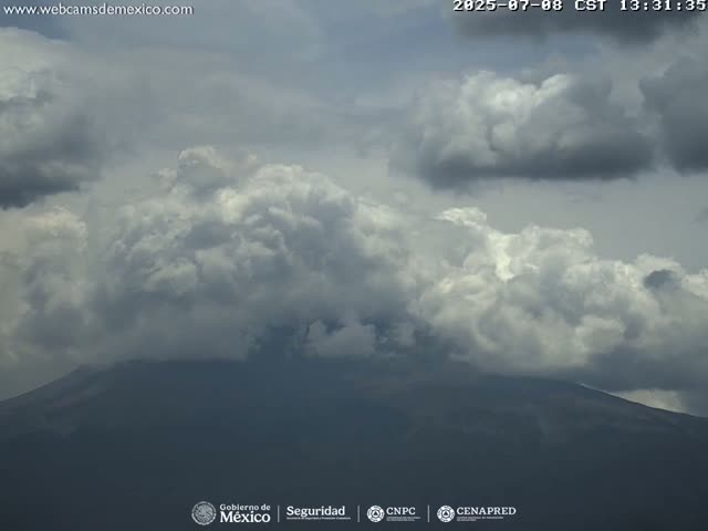 Volcán Popocatepetl Volcano Live Cam  - Tianguismanalco,  Puebla, Mexico